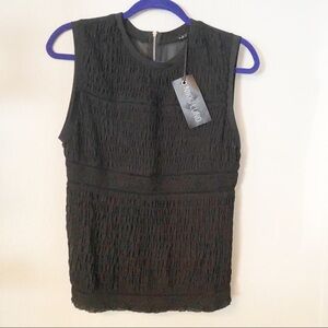 NIKKI LUND Black Sleeveless Top Blouse NWT
